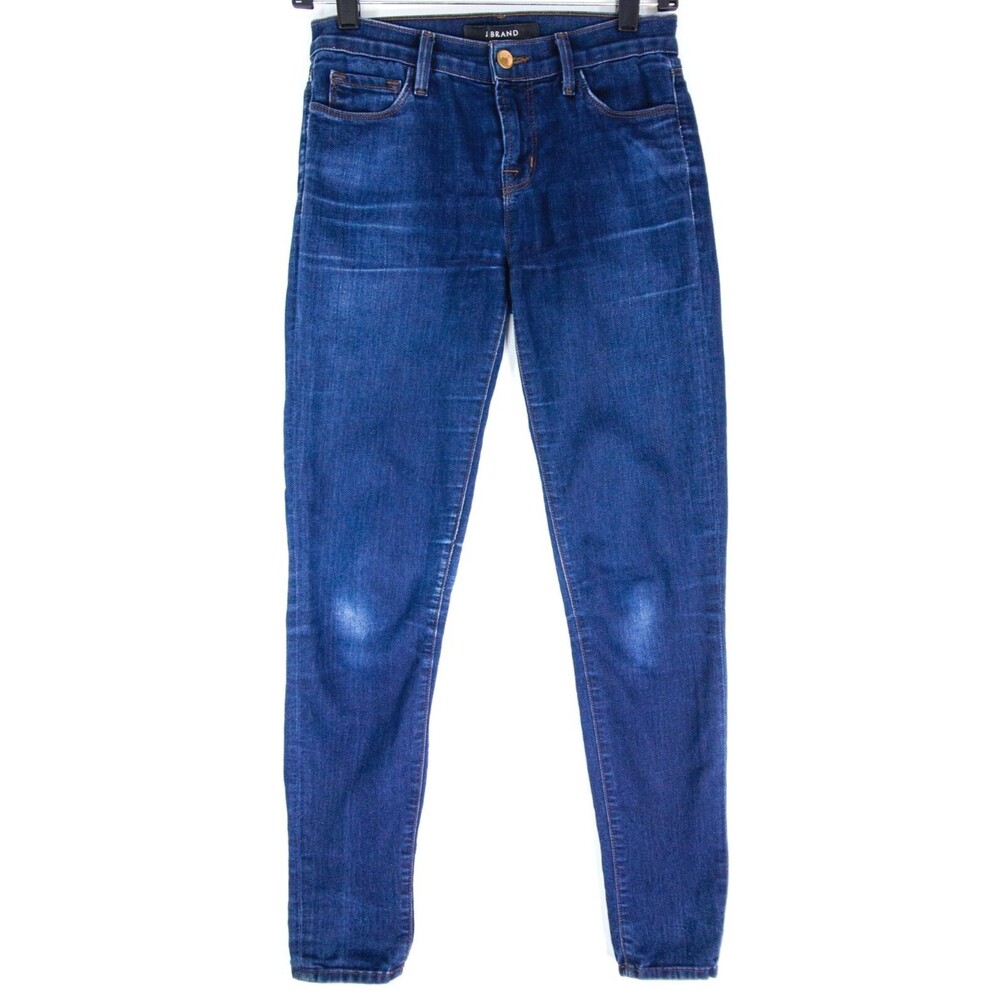 J Brand 811 Mid Rise Skinny Leg Stretch Jeans Ink Blue Size 26